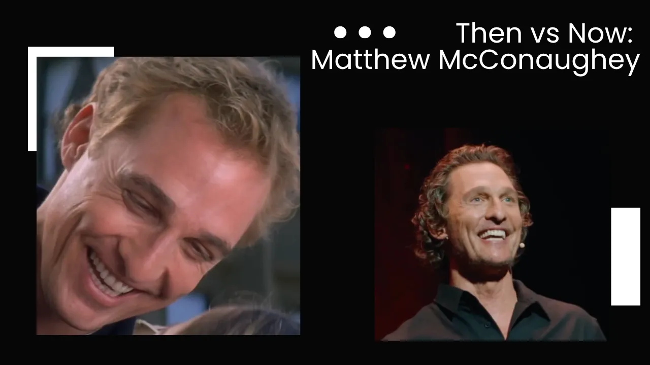 Matthew McConaughey Hair Transformation: Then vs Now Before and after comparison of Matthew McConaughey’s hair appearance showing changes in hair density over the years