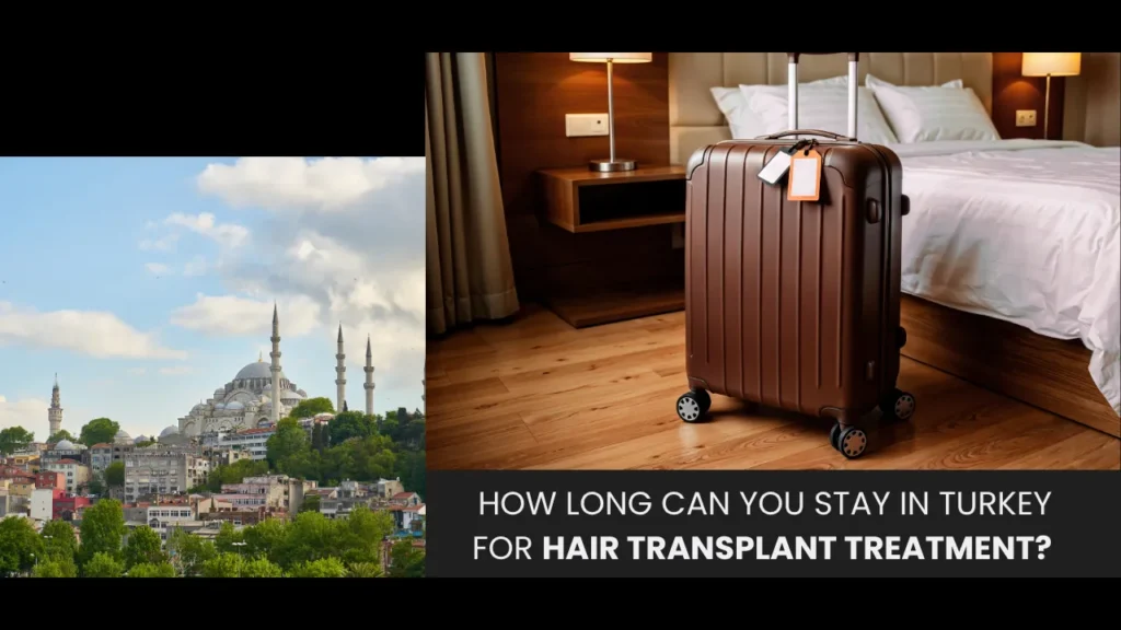 Hotel room and Istanbul city view for international hair transplant patients staying in Turkey during treatment