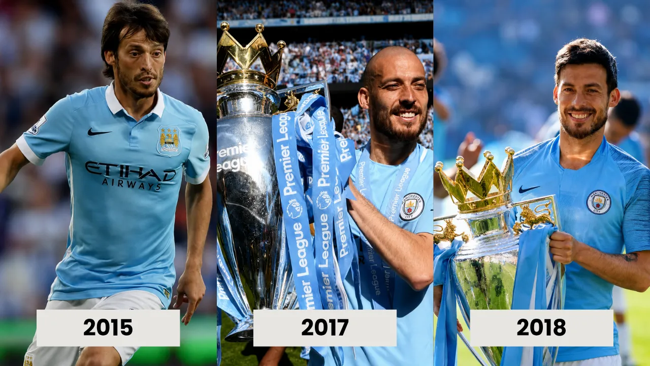 david-silva-manchester-city-hairline.webp David Silva hairline timeline from 2015 to 2018 showing changes in hair density and frontal hairline appearance