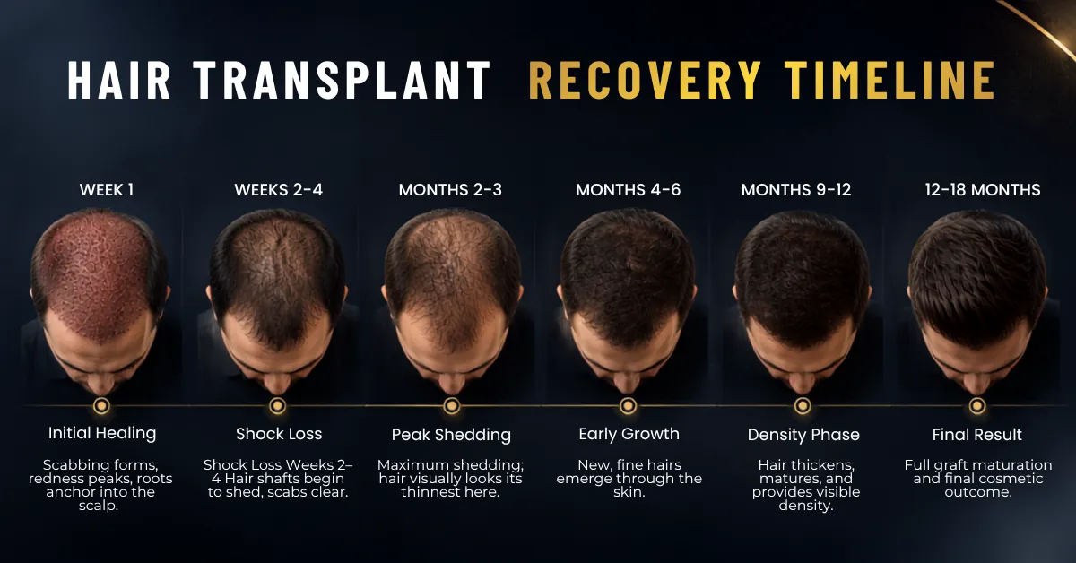 shock loss 3 months vs 12 months, hair transplant before after, shock loss recovery results, hair regrowth after transplant, hair transplant timeline, post op shedding phase