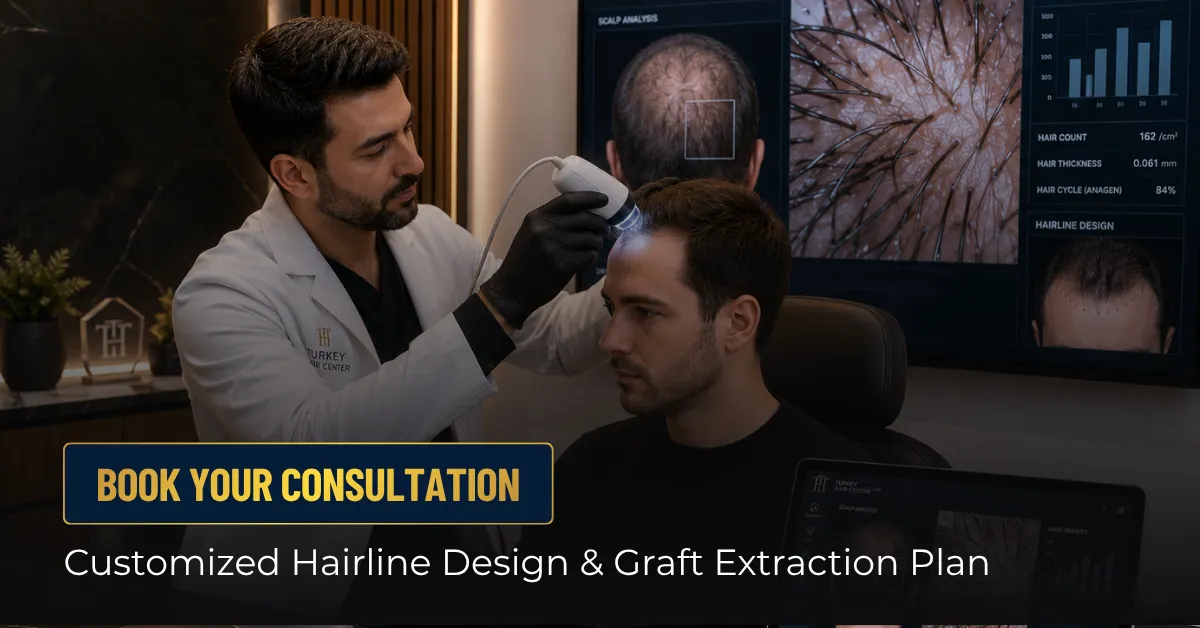 Rob Holding hairline design, Rob Holding graft extraction plan, Rob Holding consultation analysis, Rob Holding donor area analysis, hair transplant planning, Turkey Hair Center